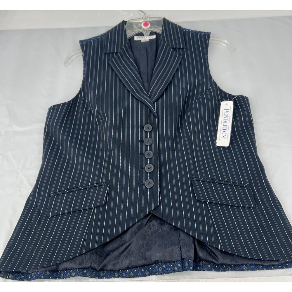 Pendleton Women’s Vintage Vest Plaid Button Down Blazer Women's Size 8 NWT (C1)
